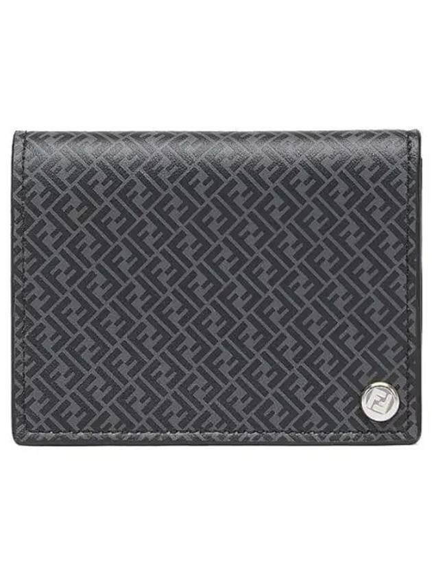 Luxury Fendi Micro Leather Card Wallet Black
