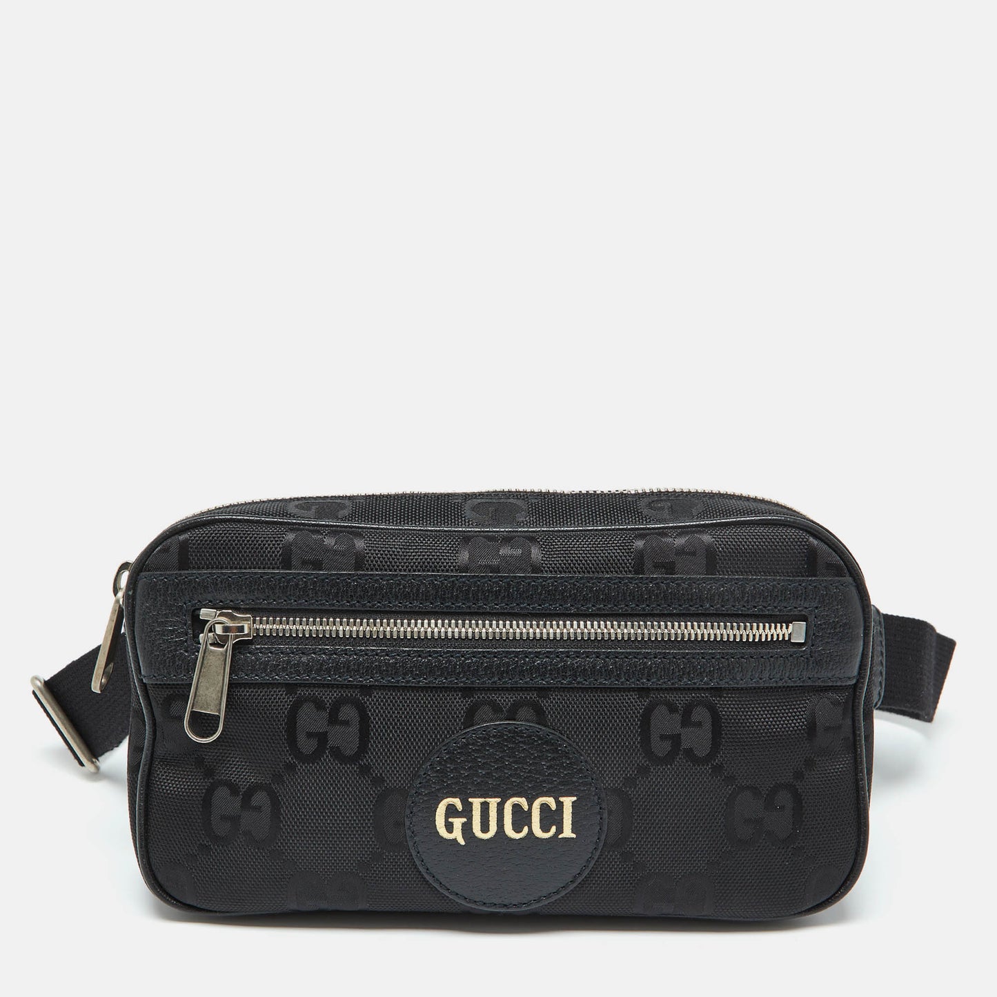 Luxury Gucci Trending 2025 Black GG Econyl Nylon and Leather Off the Grid Belt Bag