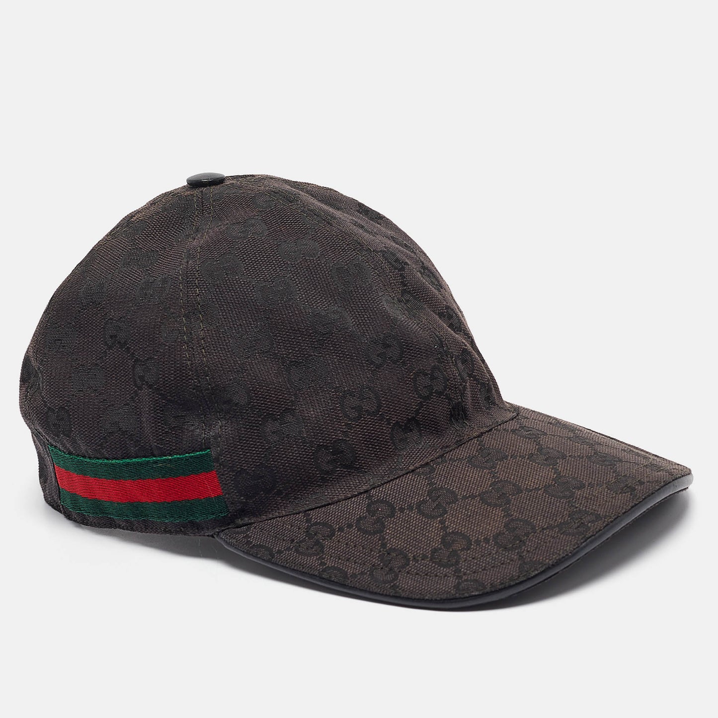 Luxury Gucci Trending 2025 Black Web Striped GG Canvas Baseball Cap M