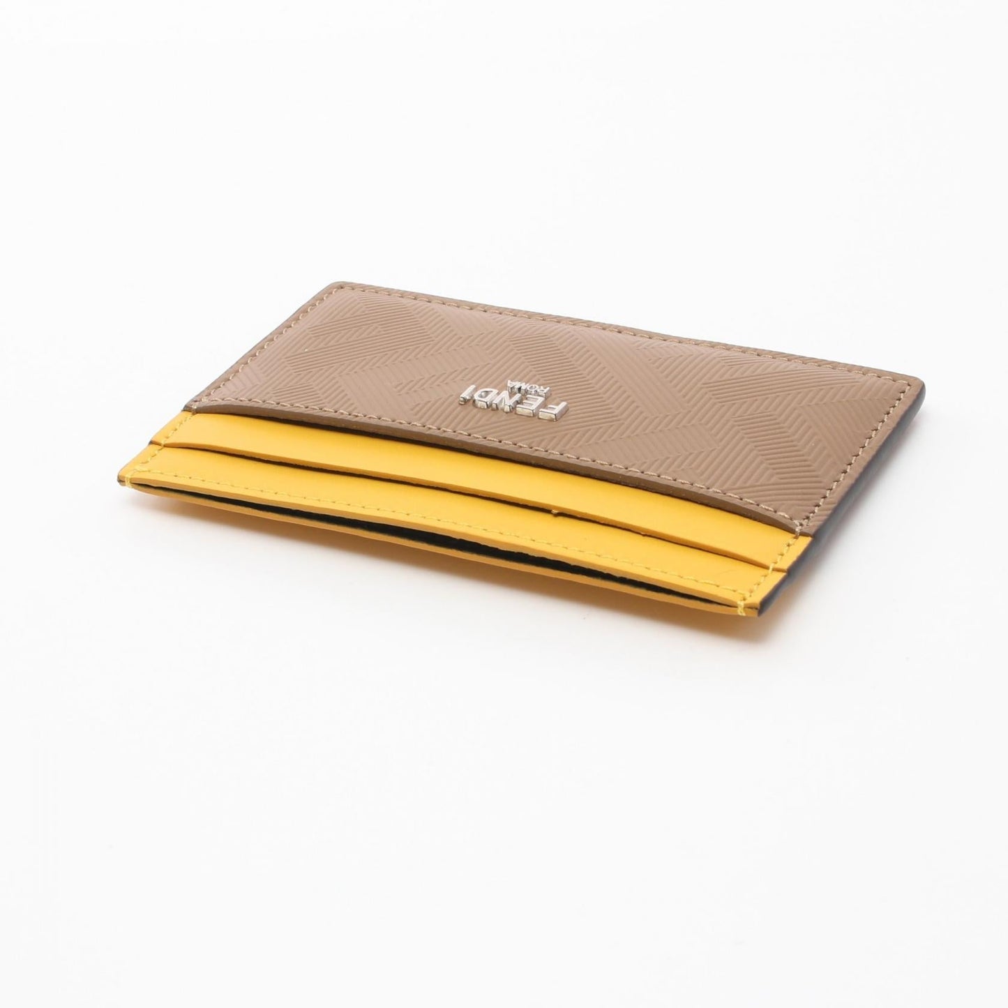 Luxury Fendi Shadow Card case Leather Brown