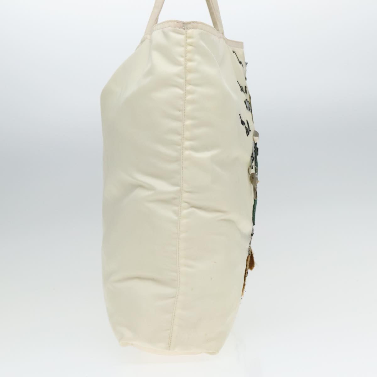 Luxury Prada Robot Tote Bag Nylon White  93014