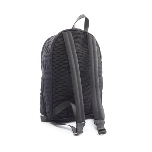 Luxury Fendi Zucca Backpack Rucksack Nylon Leather Black