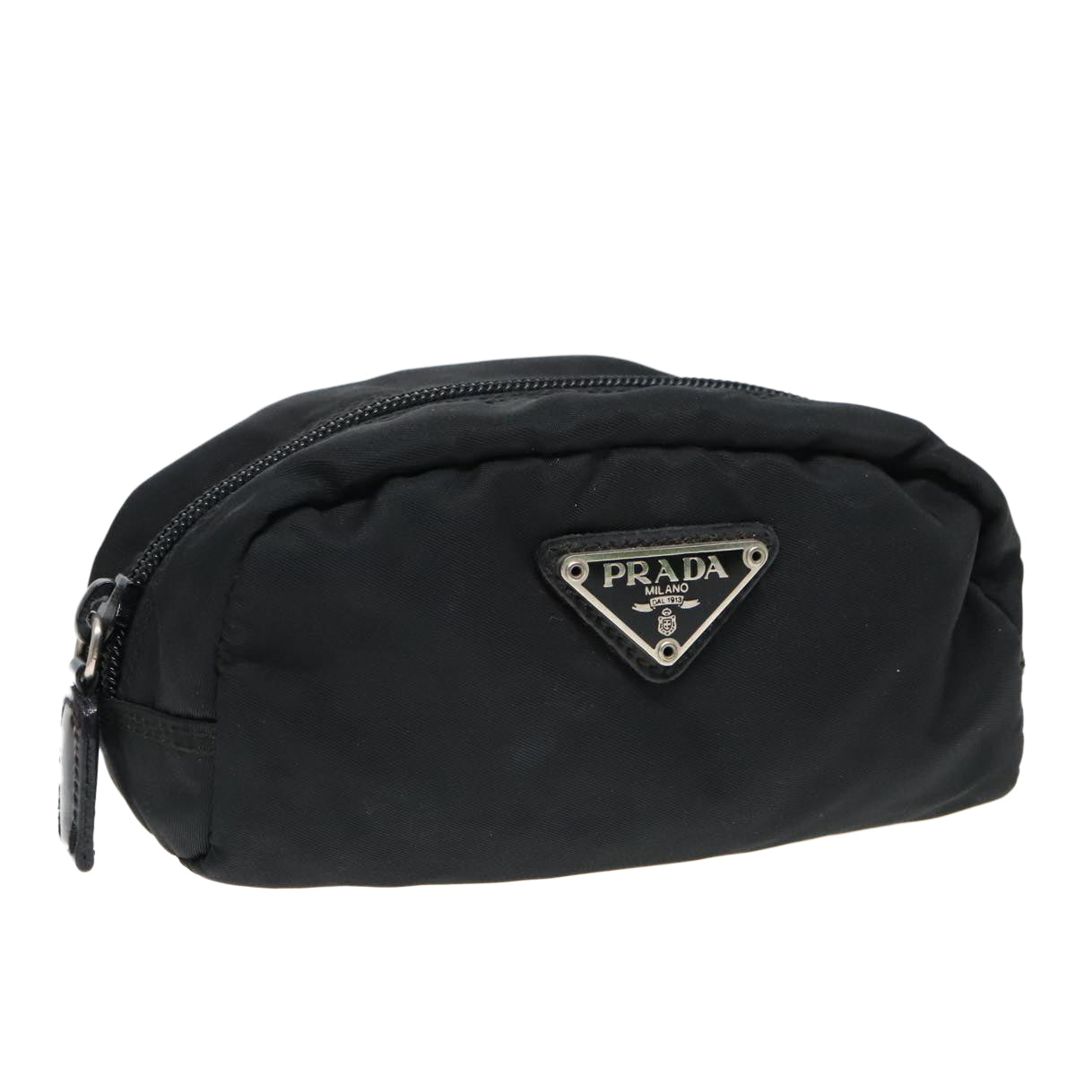 Luxury Prada Mini Pouch Nylon Black Silver  93040