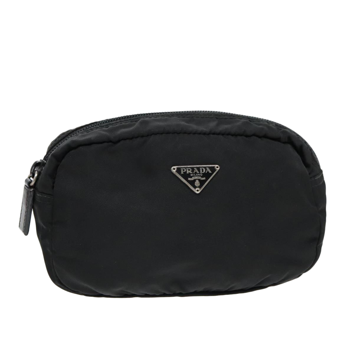 Luxury Prada Mini Pouch Nylon Black Silver  93041