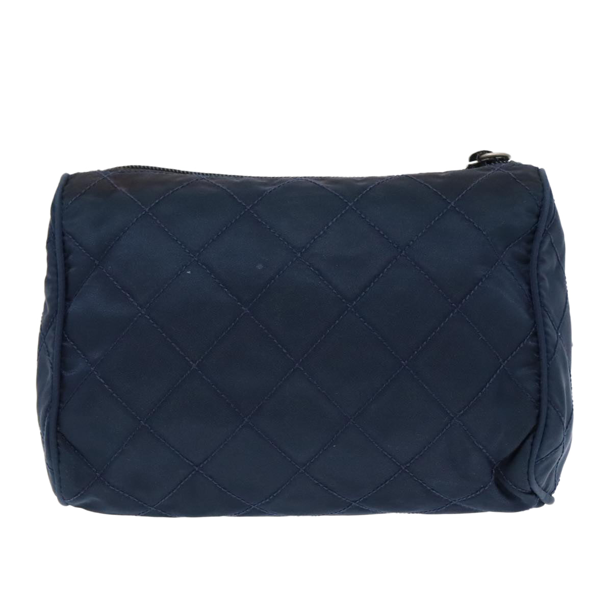 Luxury Prada Pouch Nylon Navy Silver  93044