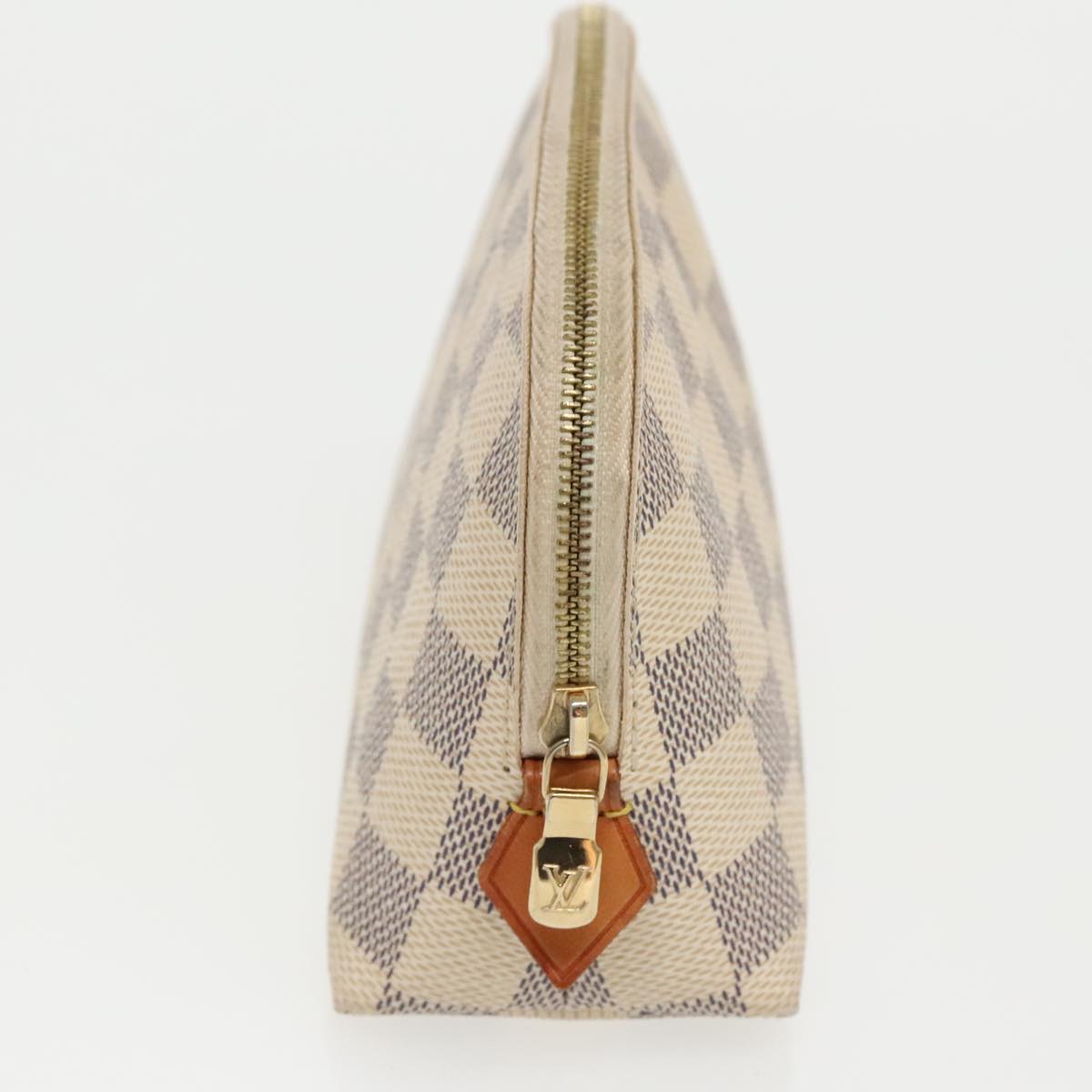 LOUIS VUITTON Damier Azur Pochette Cosmetic PM Pouch N60024 LV 93061