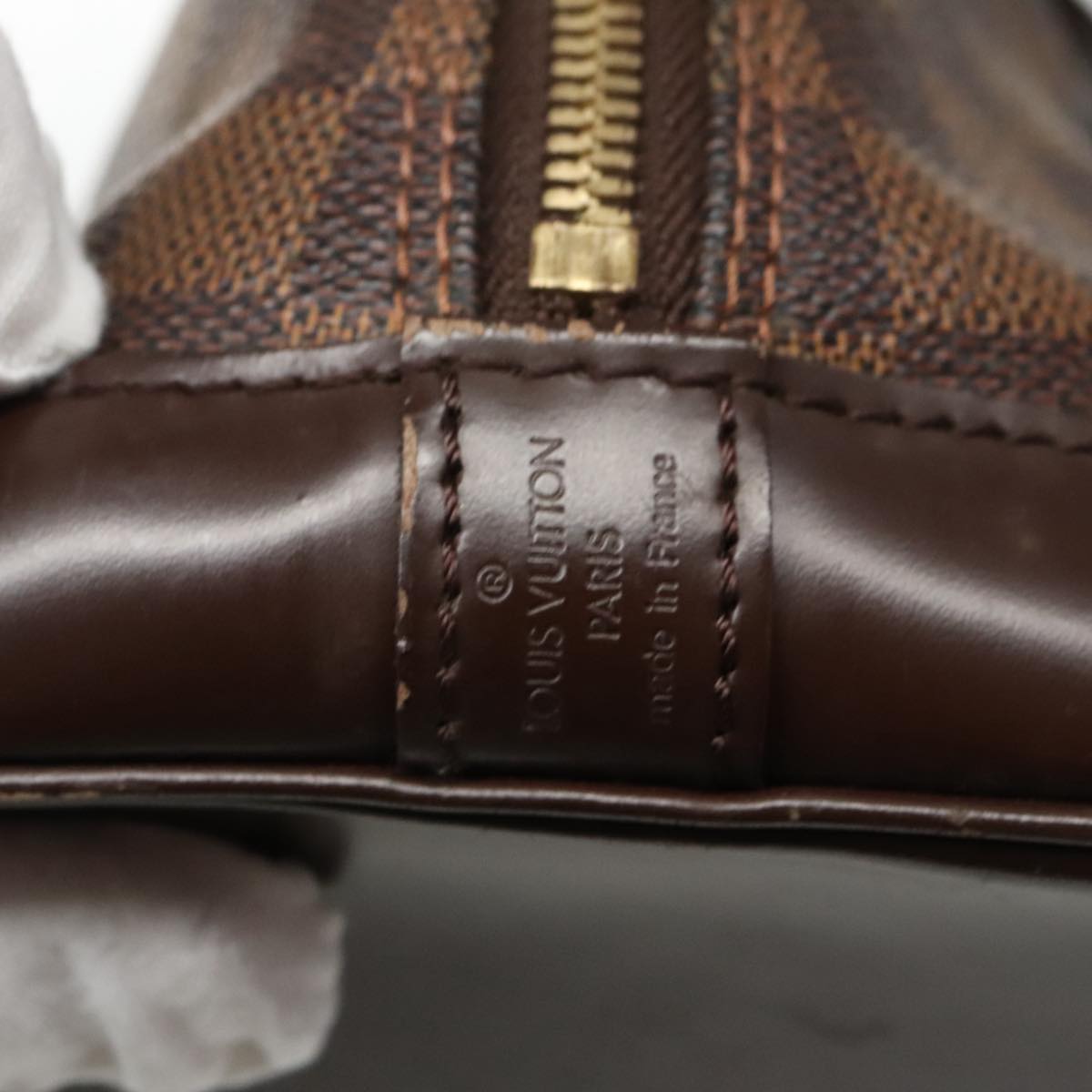 LOUIS VUITTON Damier Ebene Alma Hand Bag N51131 LV 93066