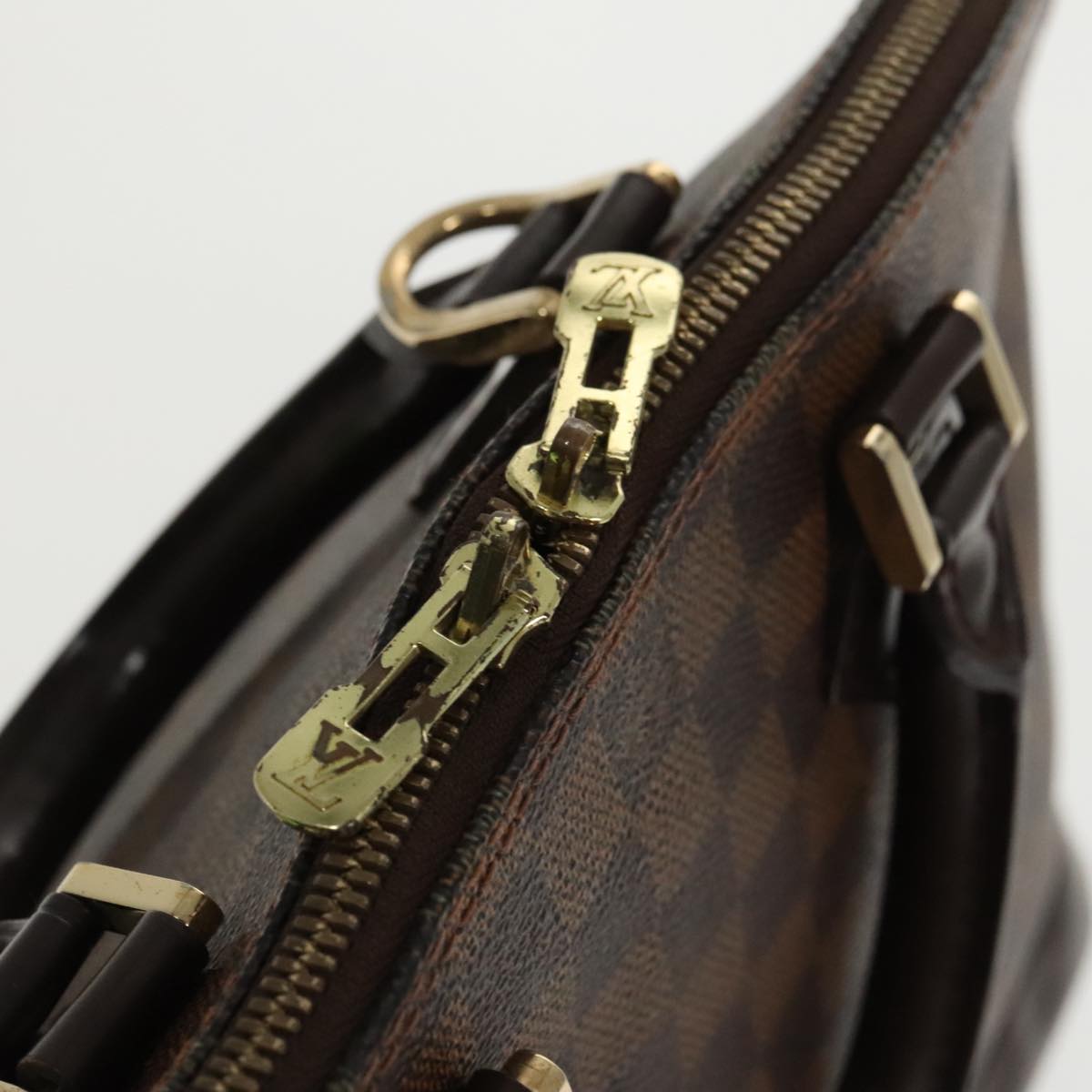 LOUIS VUITTON Damier Ebene Alma Hand Bag N51131 LV 93066