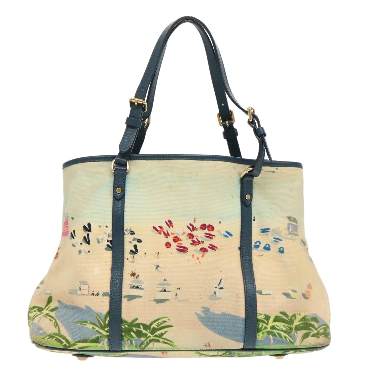 LOUIS VUITTON Ailleurs Cabas PM Escal Tote Bag Canvas Blue M93769 LV 93074