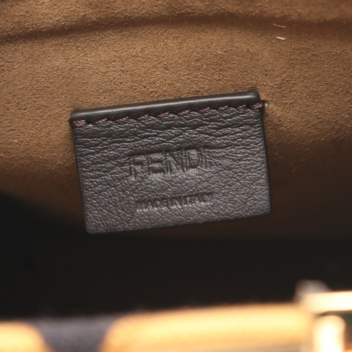 Luxury Fendi Handbag Canvas Leather Yellow brown Black 2WAY
