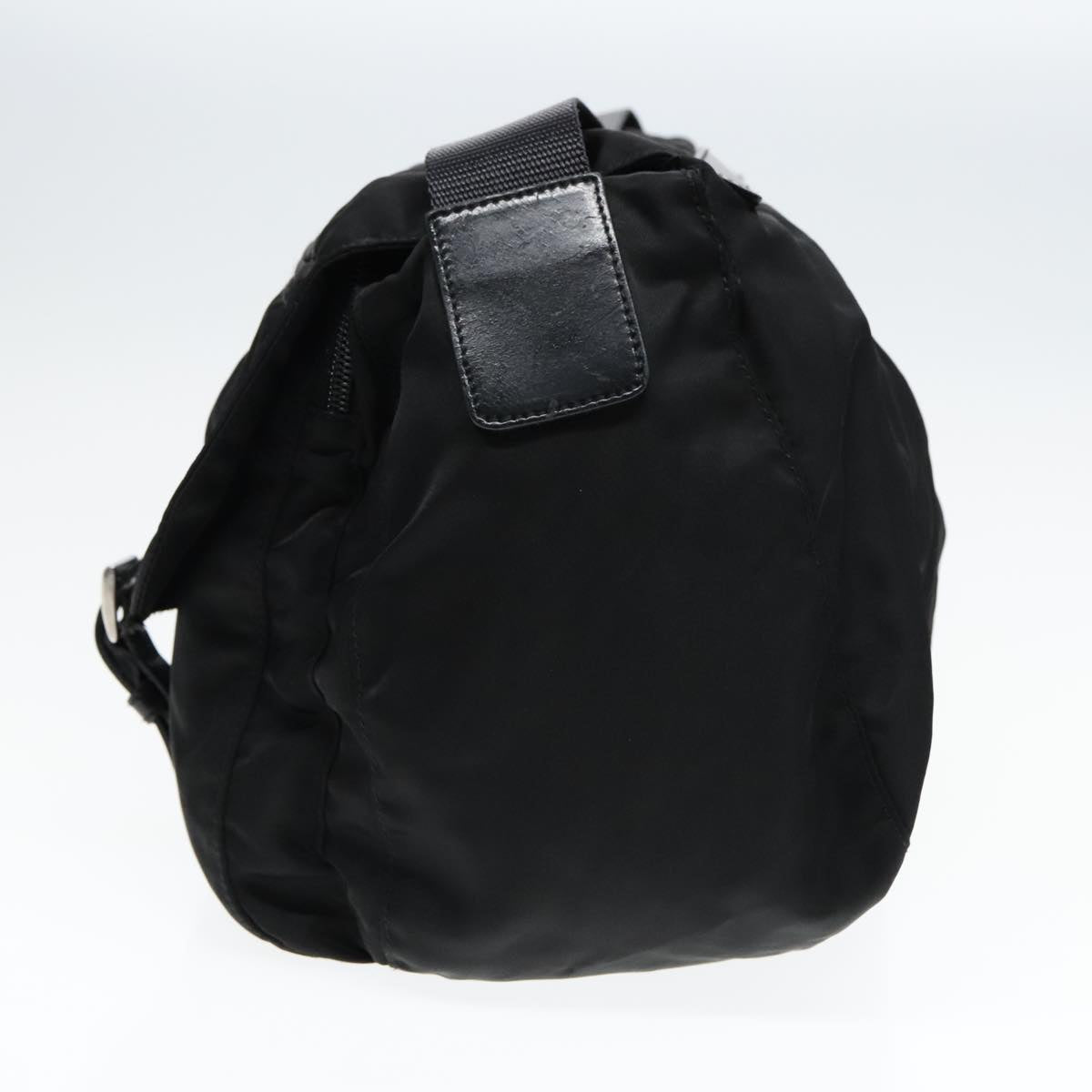 Luxury Prada Shoulder Bag Nylon Black Silver  93215