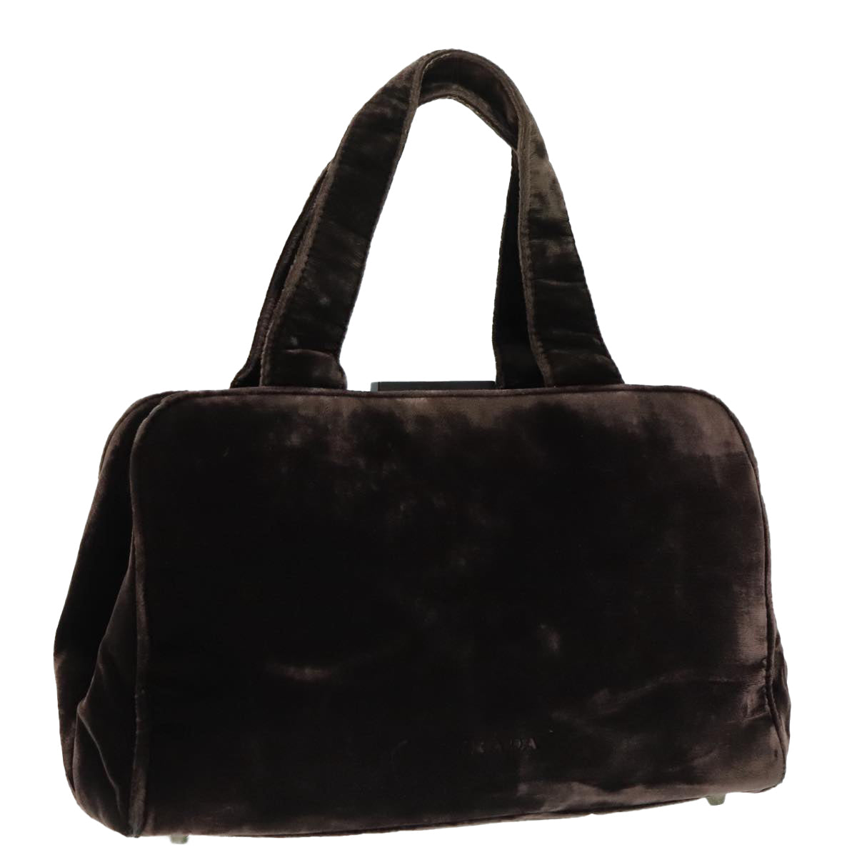 Luxury Prada Hand Bag Suede Brown  93244