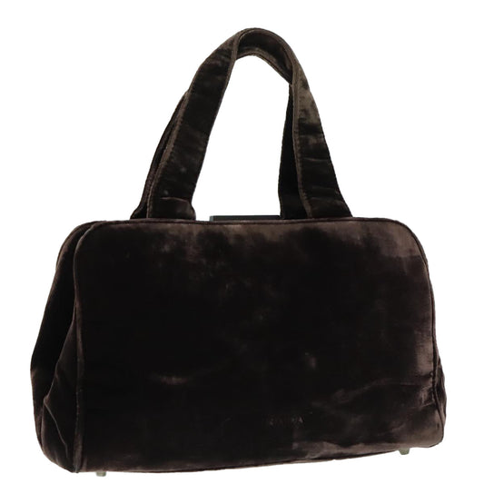 Luxury Prada Hand Bag Suede Brown  93244