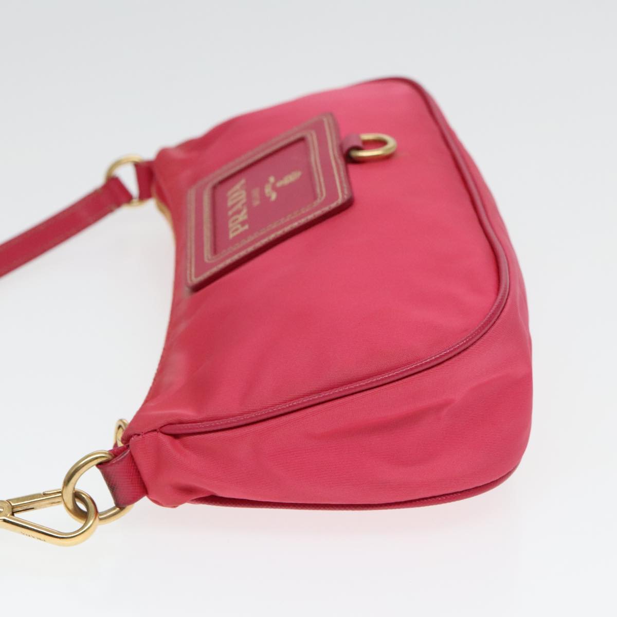 Luxury Prada Accessory Pouch Nylon Pink Gold  93255