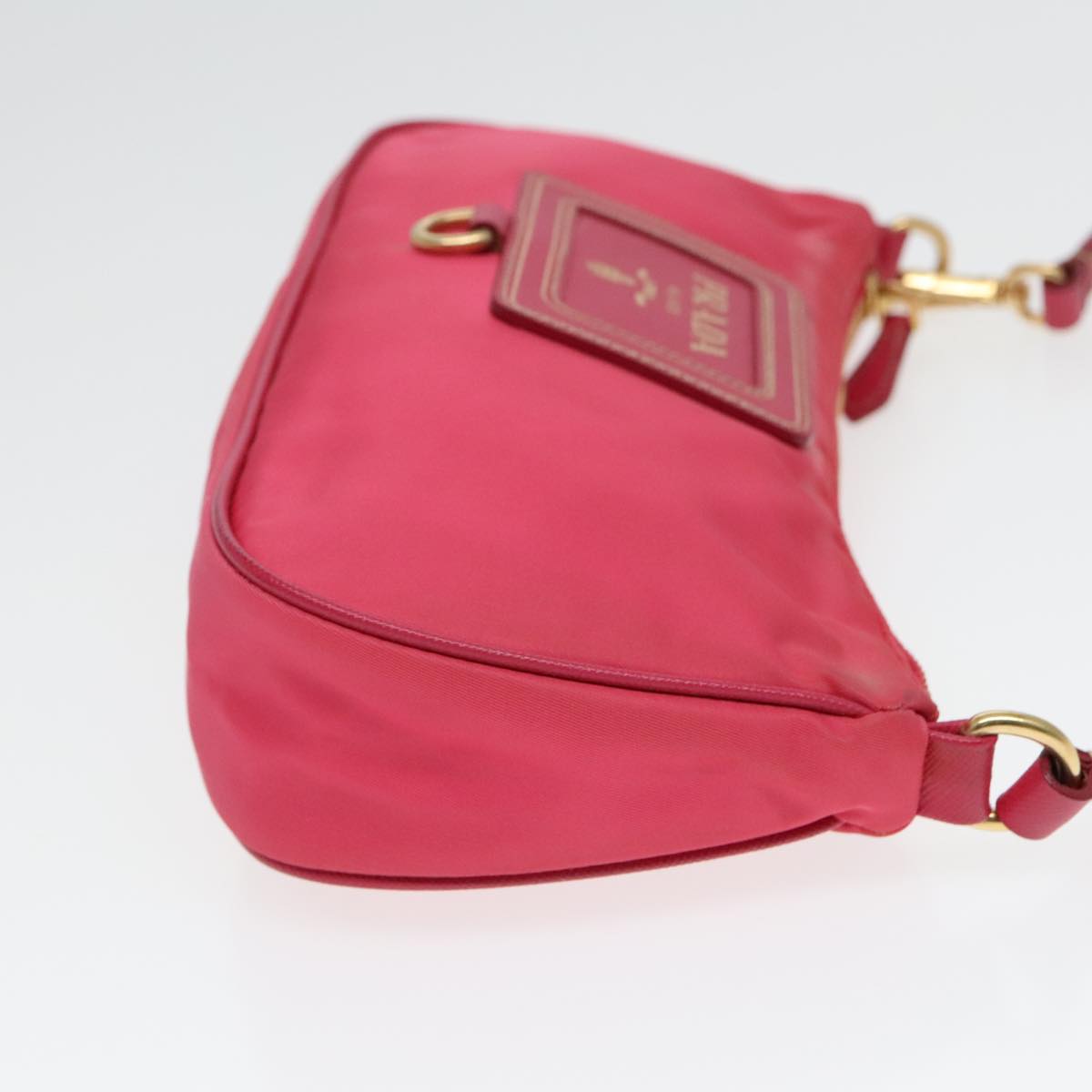 Luxury Prada Accessory Pouch Nylon Pink Gold  93255