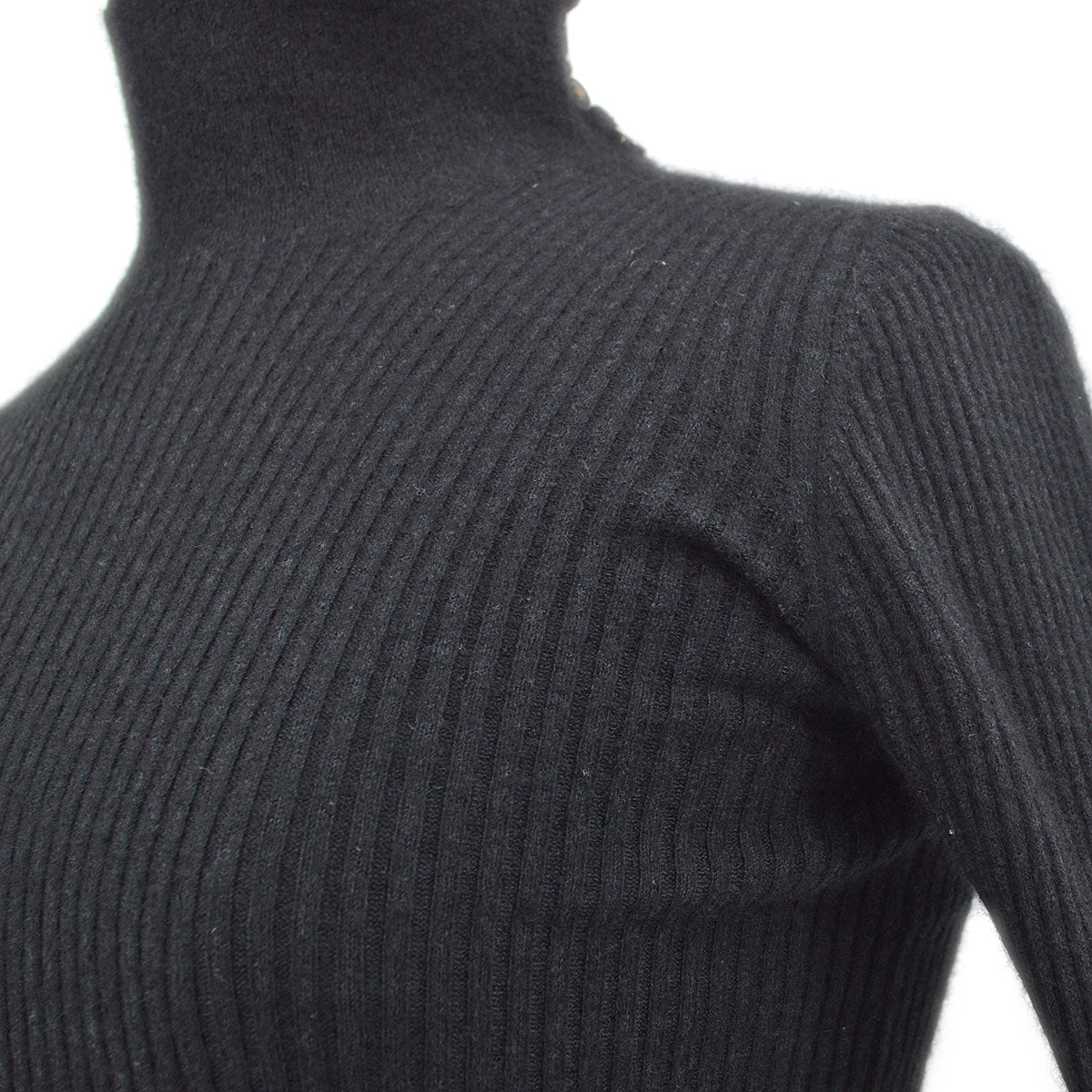 Luxury Chanel 1999 Fall stand-up collar cashmere top #42