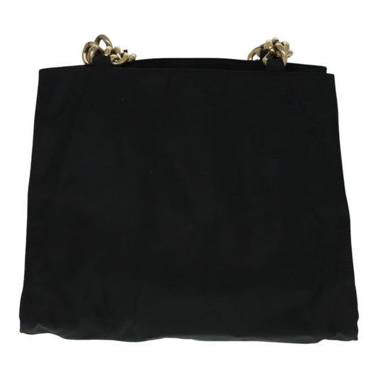 Luxury Prada Hand Bag Nylon Black Gold  93333