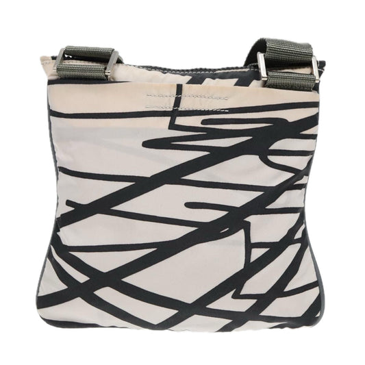 Luxury Prada Sports Shoulder Bag Nylon White Black Silver  93334