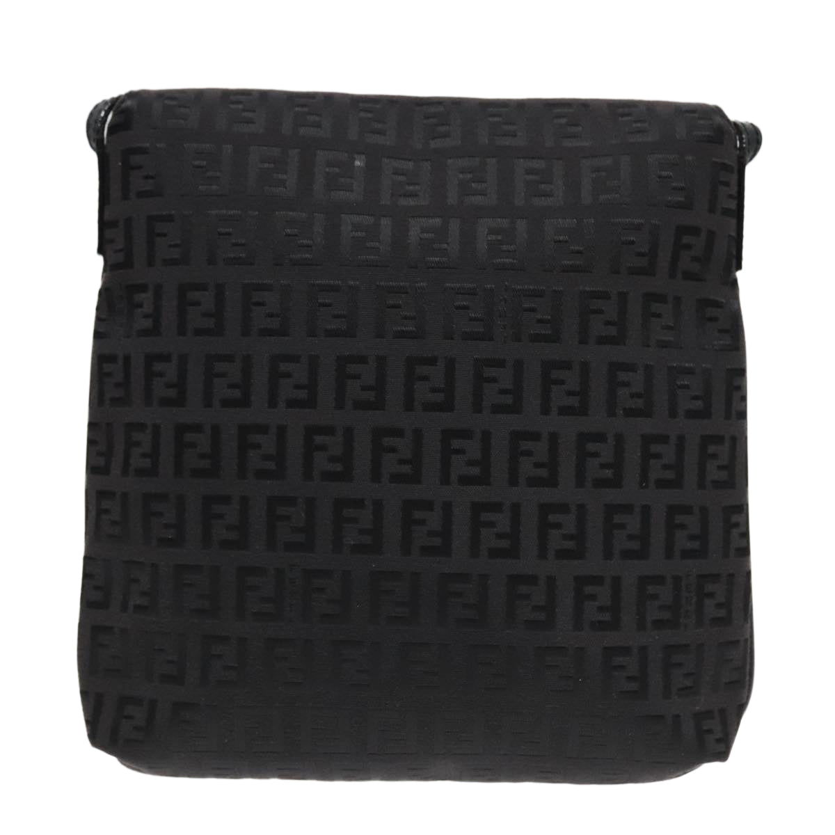 Luxury Fendi Zucchino Canvas Shoulder Bag Black93358