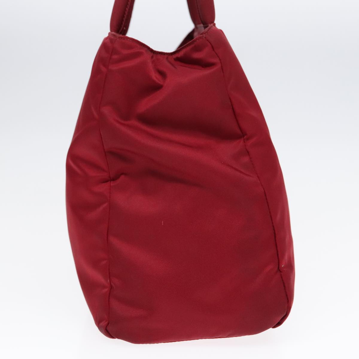 Luxury Prada Hand Bag Nylon Red Silver  93374