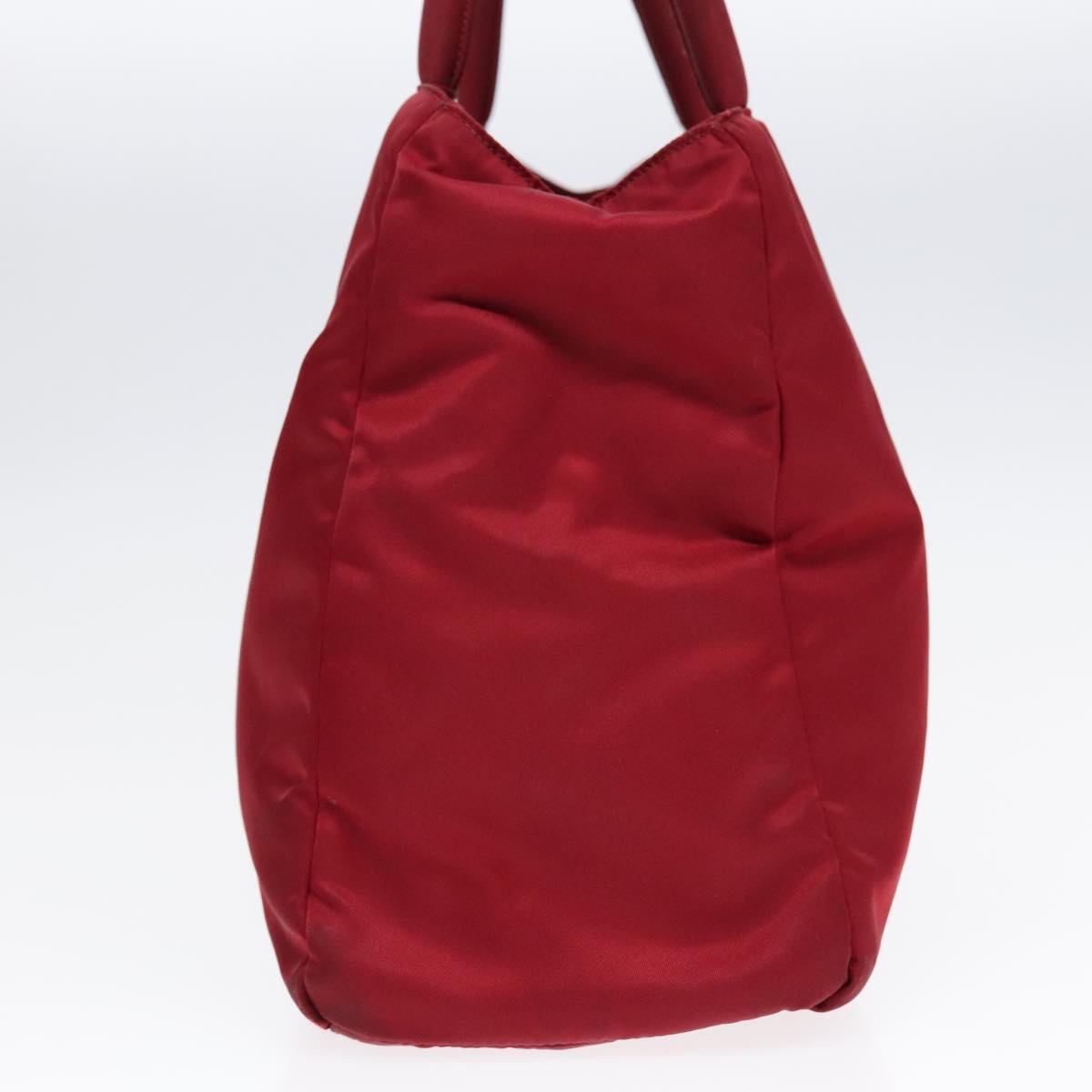 Luxury Prada Hand Bag Nylon Red Silver  93374