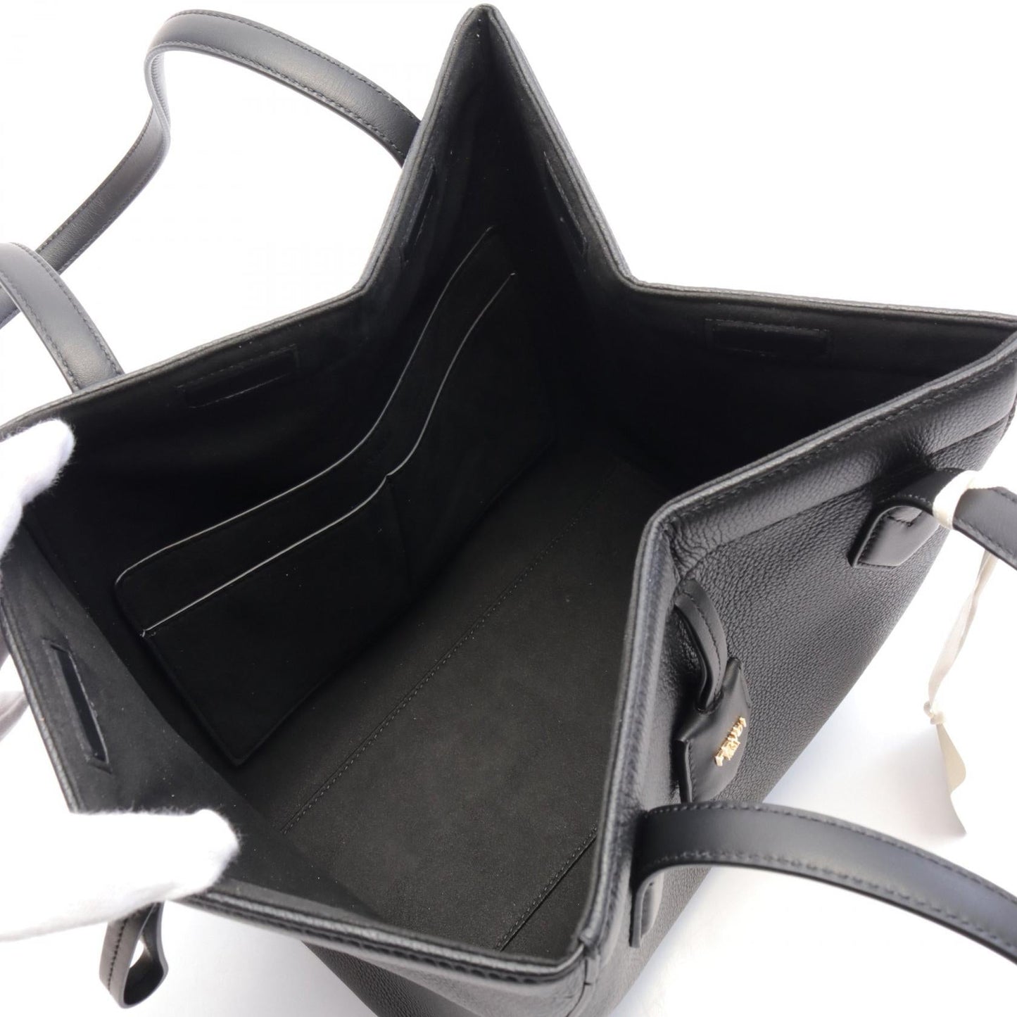 Luxury Fendi ORIGAMI MEDIUM Origami Medium Handbag Tote bag Leather Black