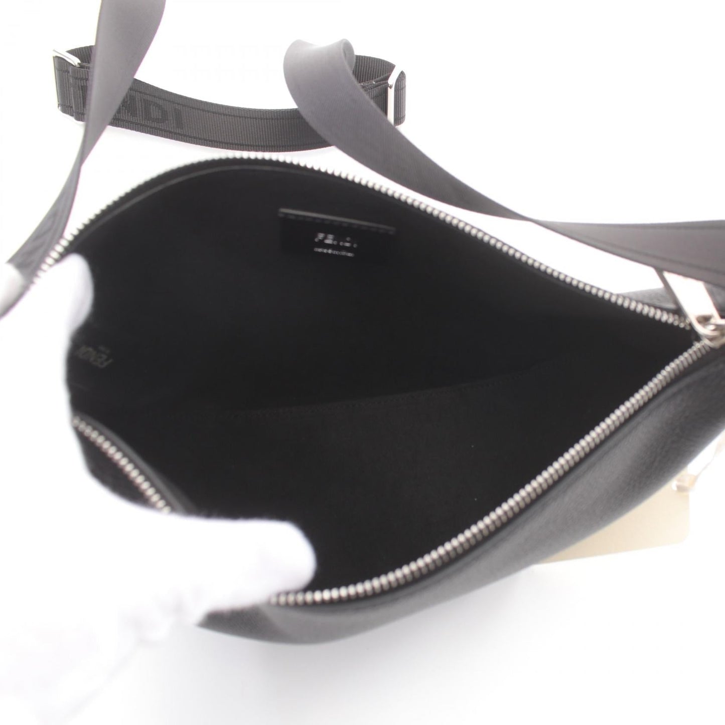 Luxury Fendi MELON SMALL Melon Small Shoulder bag Leather Black