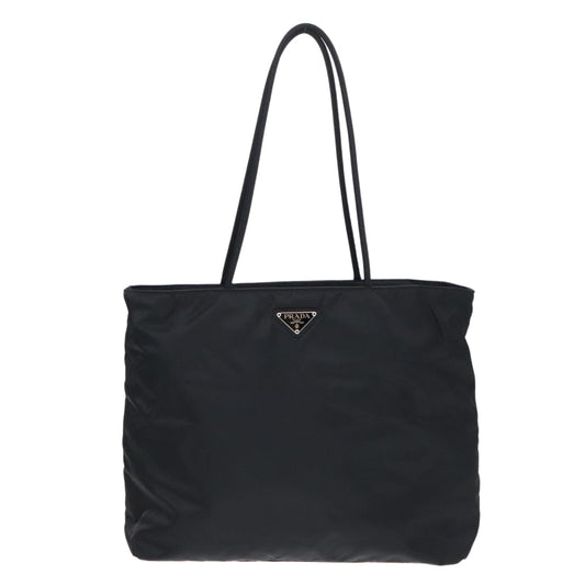 Luxury Prada Tote Bag Nylon Black Silver  93447