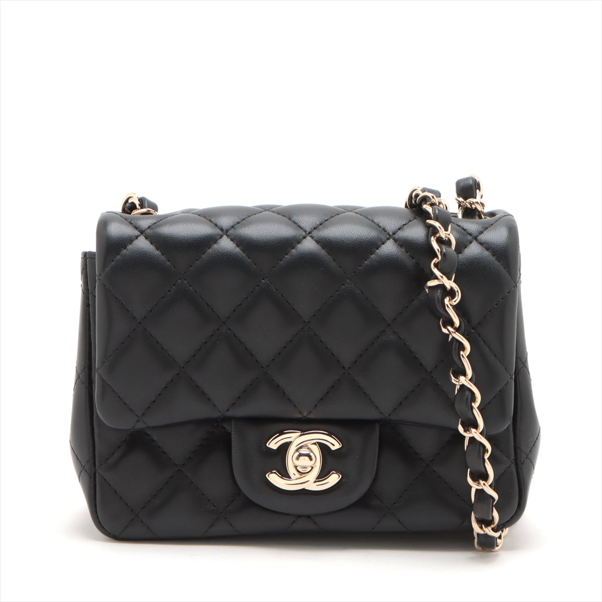 Chanel Minimatrasse 17  Single Chain Single Chain Bag Black Silver  A35200