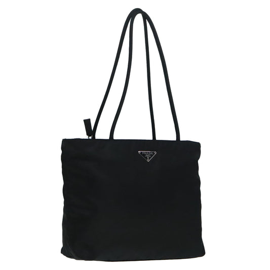 Luxury Prada Tote Bag Nylon Black Silver  93528