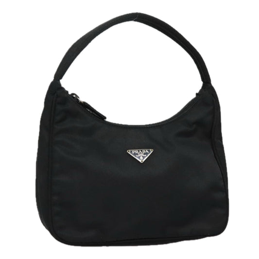 Luxury Prada Mini Hand Bag Nylon Black Silver  93539