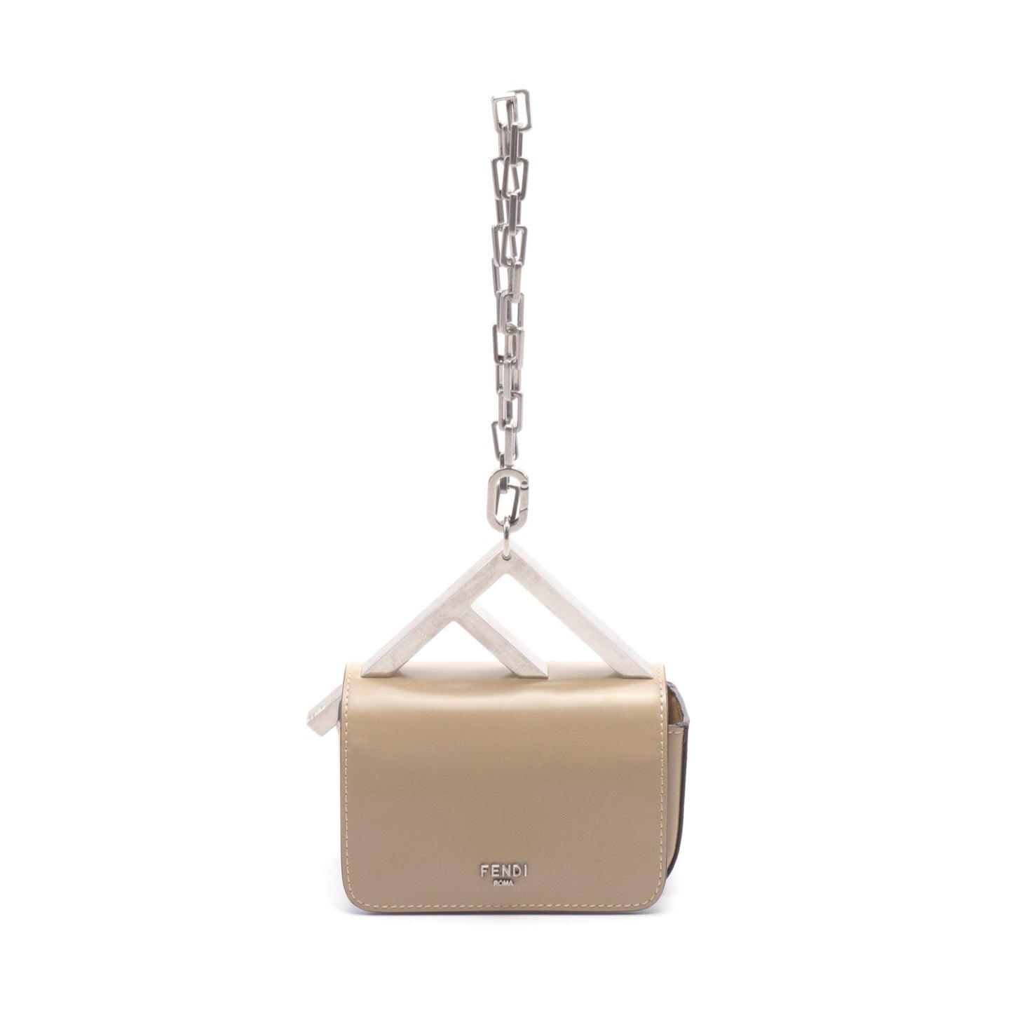 Luxury Fendi Nano Bag Chain handbag Handbag Leather Beige
