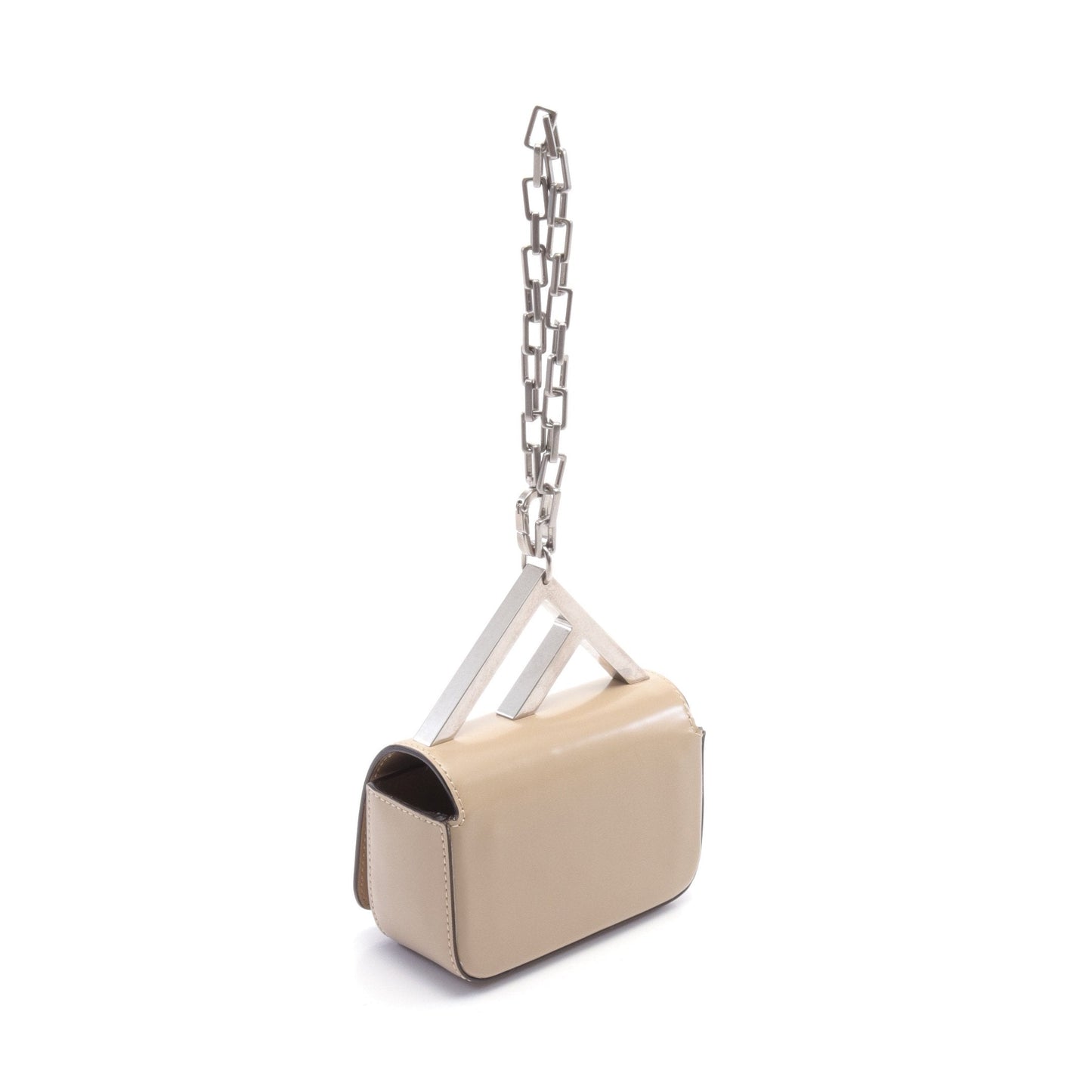 Luxury Fendi Nano Bag Chain handbag Handbag Leather Beige