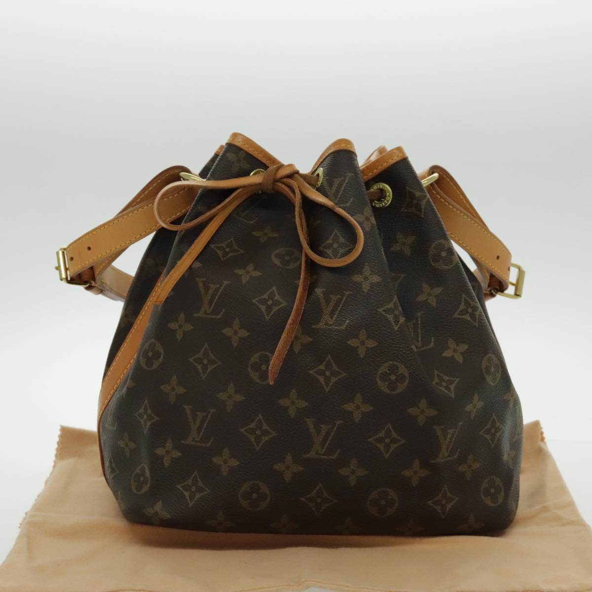 LOUIS VUITTON Monogram Petit Noe Shoulder Bag M42226 LV 93595