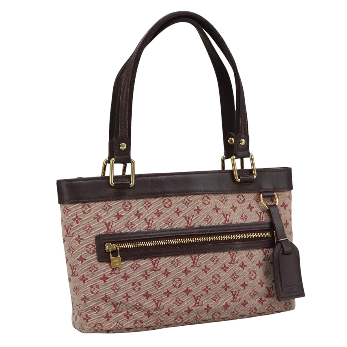LOUIS VUITTON Monogram Mini Lucille PM Hand Bag Red M92678 LV 93633