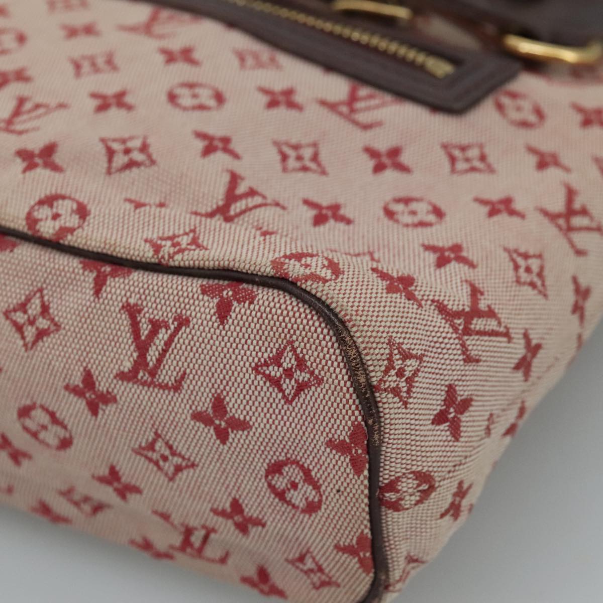 LOUIS VUITTON Monogram Mini Lucille PM Hand Bag Red M92678 LV 93633