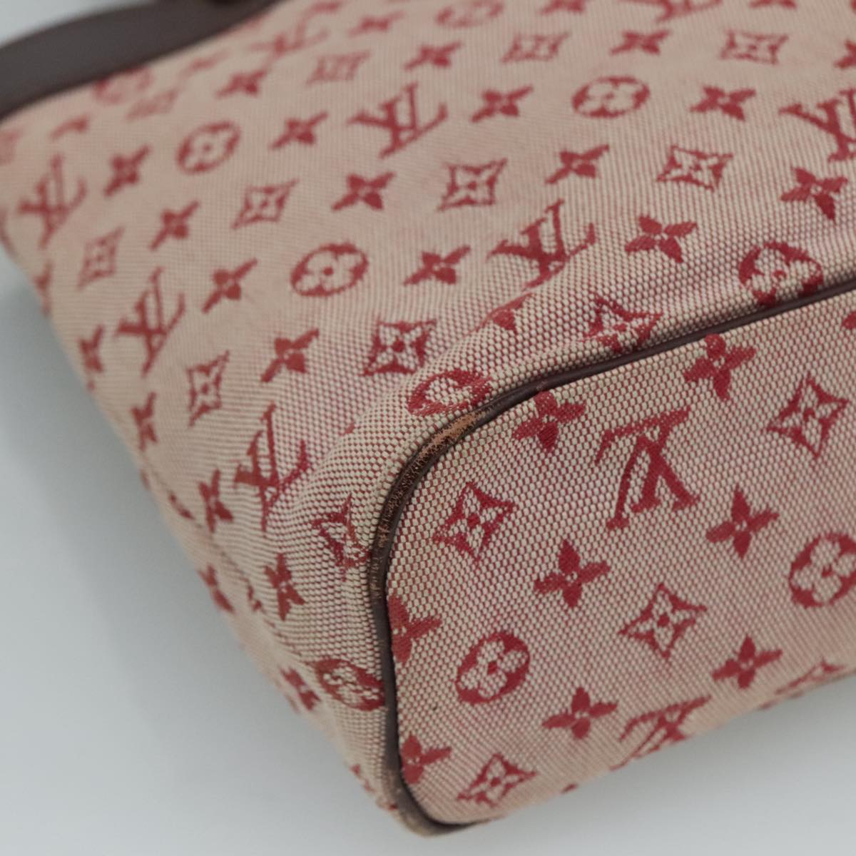 LOUIS VUITTON Monogram Mini Lucille PM Hand Bag Red M92678 LV 93633