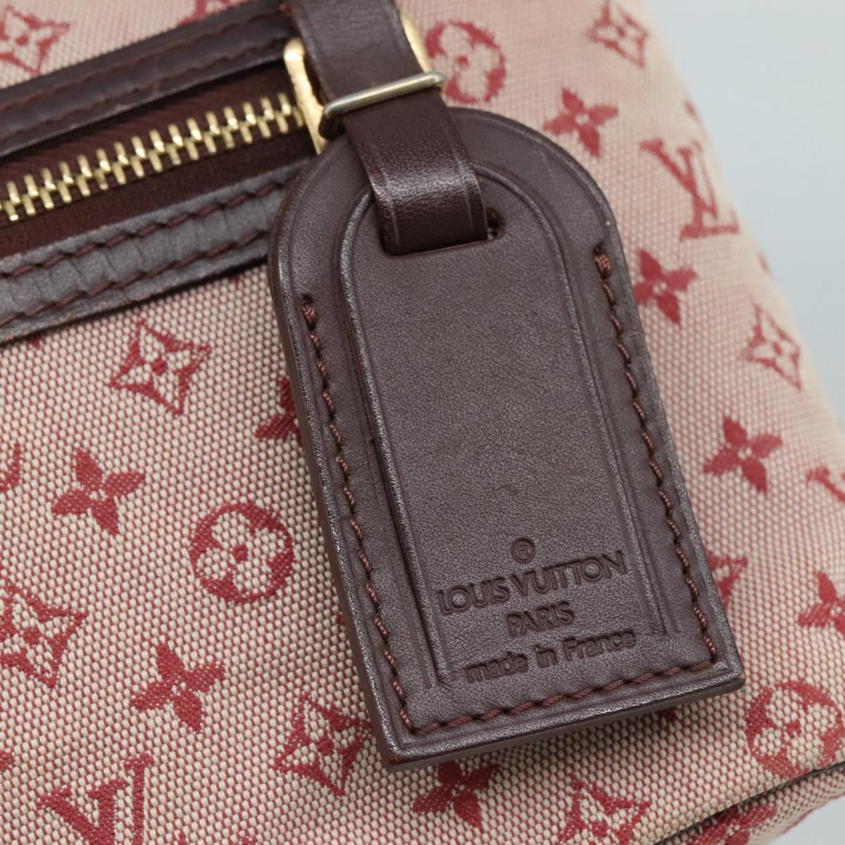 LOUIS VUITTON Monogram Mini Lucille PM Hand Bag Red M92678 LV 93633