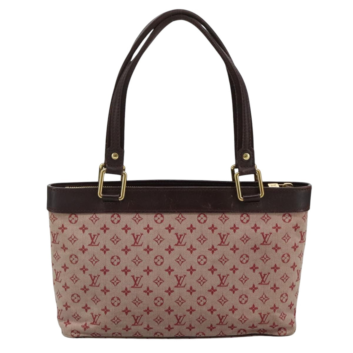 LOUIS VUITTON Monogram Mini Lucille PM Hand Bag Red M92678 LV 93633