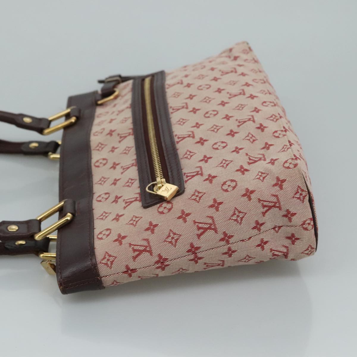 LOUIS VUITTON Monogram Mini Lucille PM Hand Bag Red M92678 LV 93633