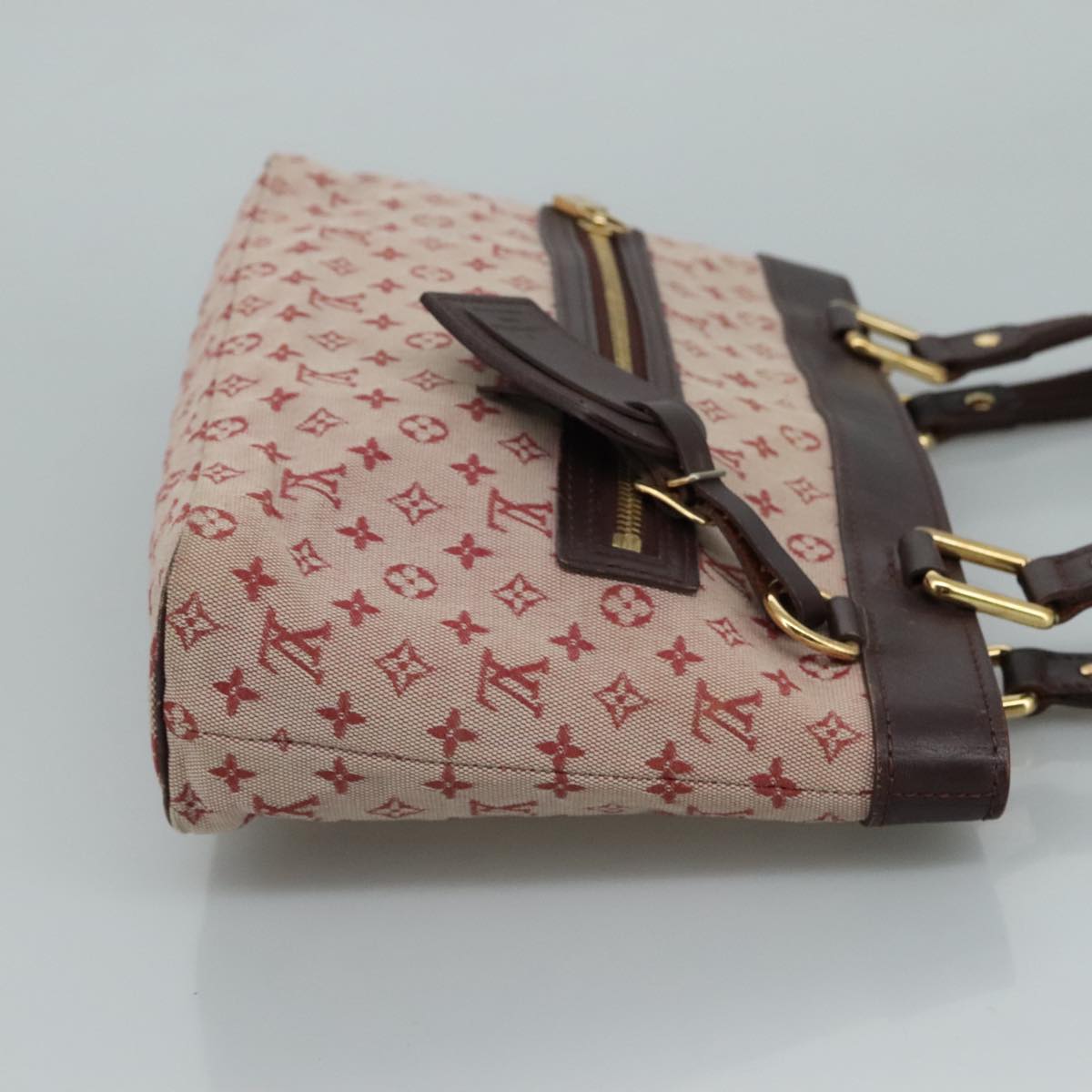 LOUIS VUITTON Monogram Mini Lucille PM Hand Bag Red M92678 LV 93633