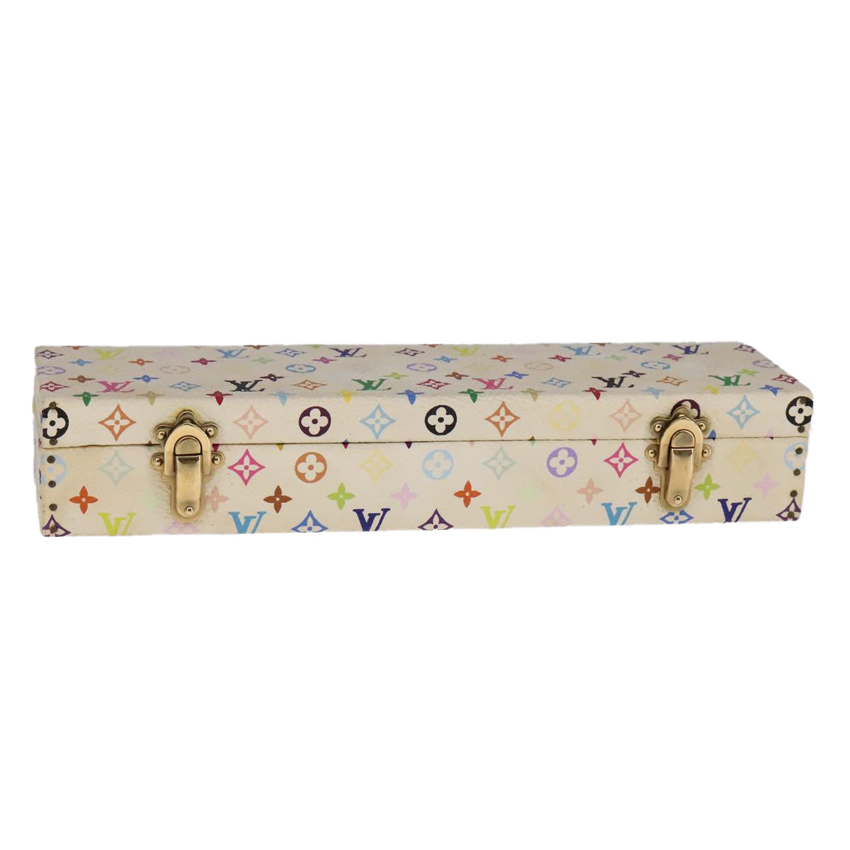 LOUIS VUITTON Monogram Multicolor Hard Watch Case White LV 93647S