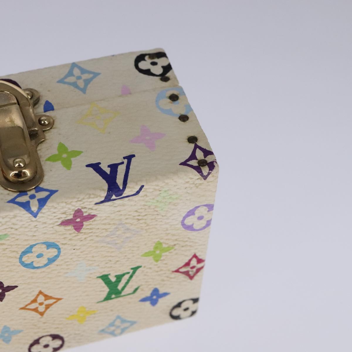 LOUIS VUITTON Monogram Multicolor Hard Watch Case White LV 93647S
