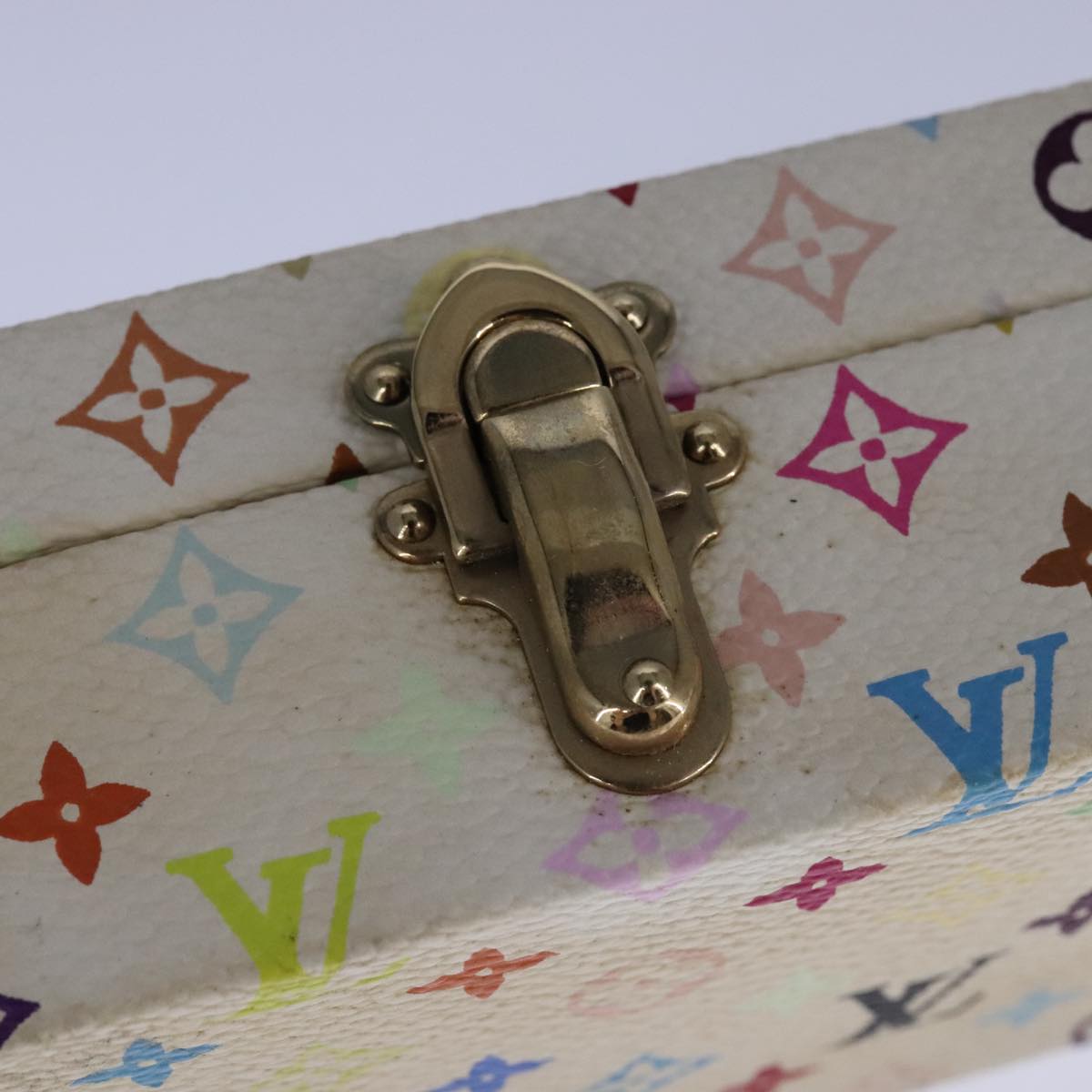 LOUIS VUITTON Monogram Multicolor Hard Watch Case White LV 93647S