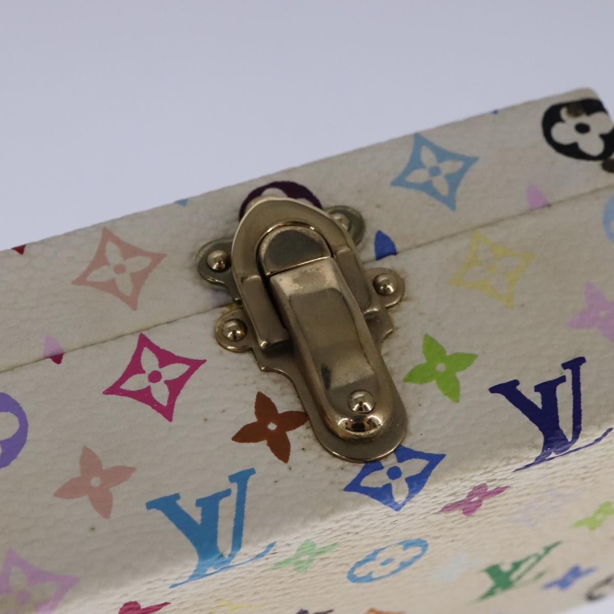 LOUIS VUITTON Monogram Multicolor Hard Watch Case White LV 93647S