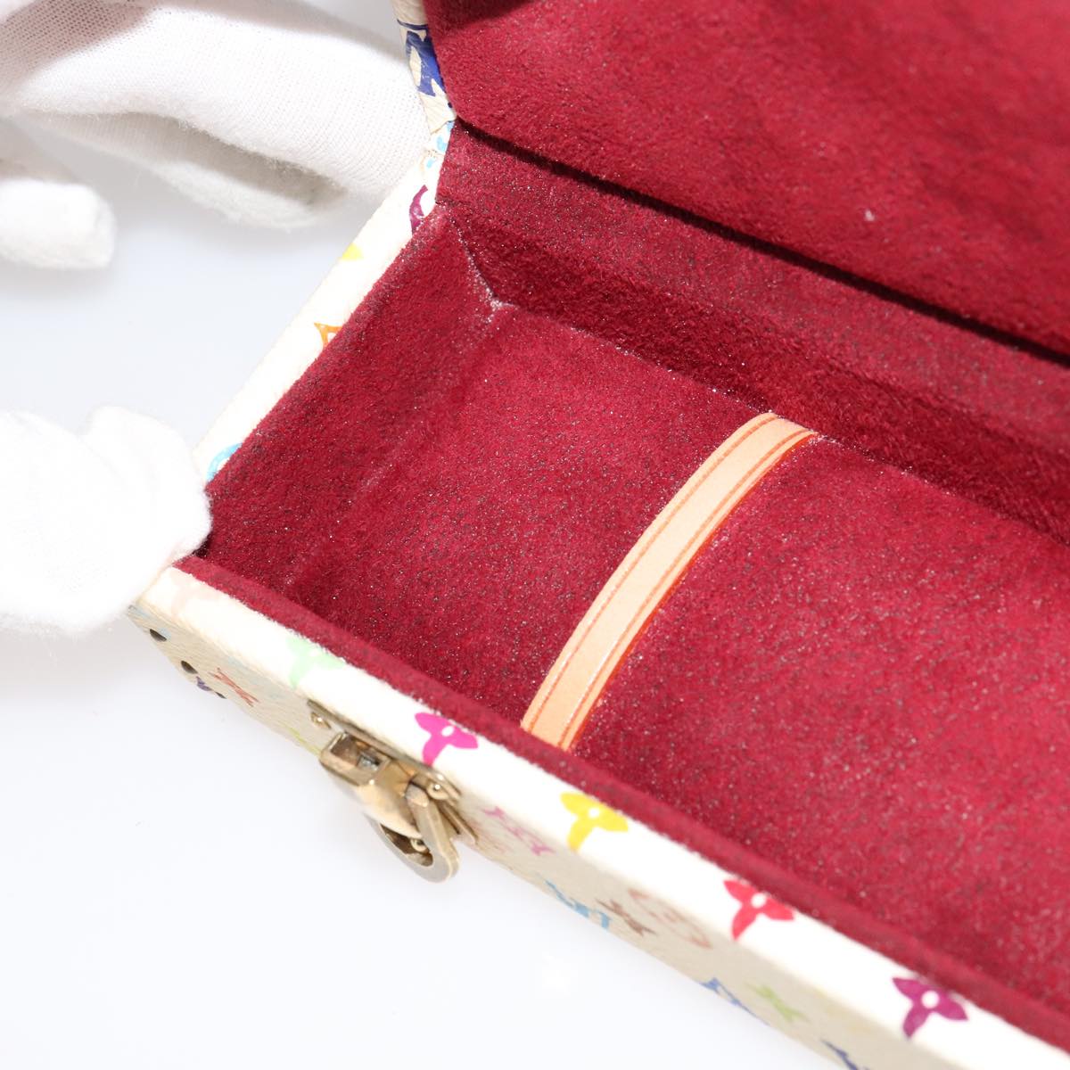 LOUIS VUITTON Monogram Multicolor Hard Watch Case White LV 93647S