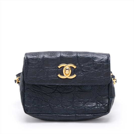 Chanel Coco Crocodile Waistport Navy G  0st ing Tools