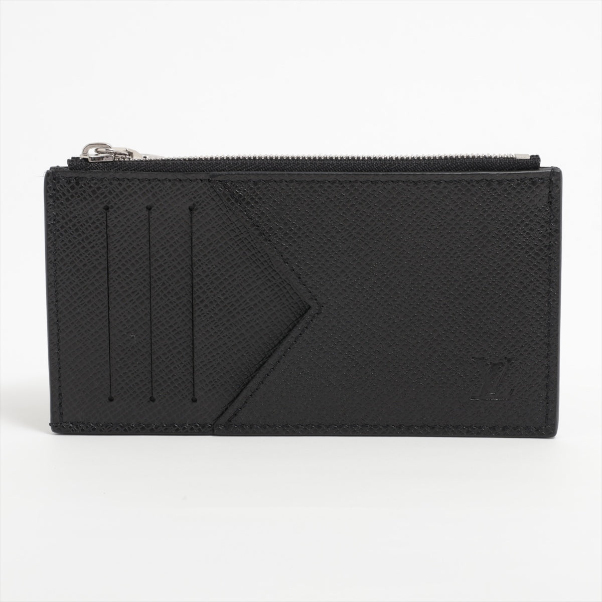 Louis Vuitton Taiga Coin Card Her M62914 Black Coin Case