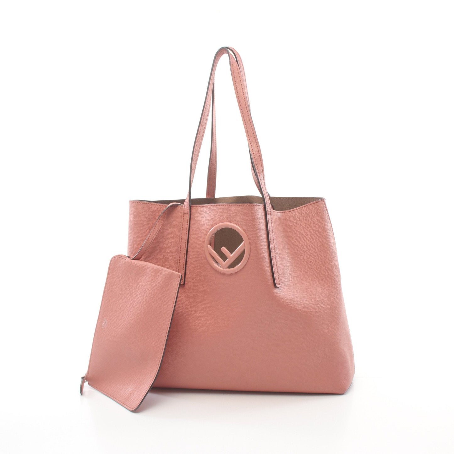 Luxury Fendi F Is Shopping Shoulder bag Tote bag Leather Pink