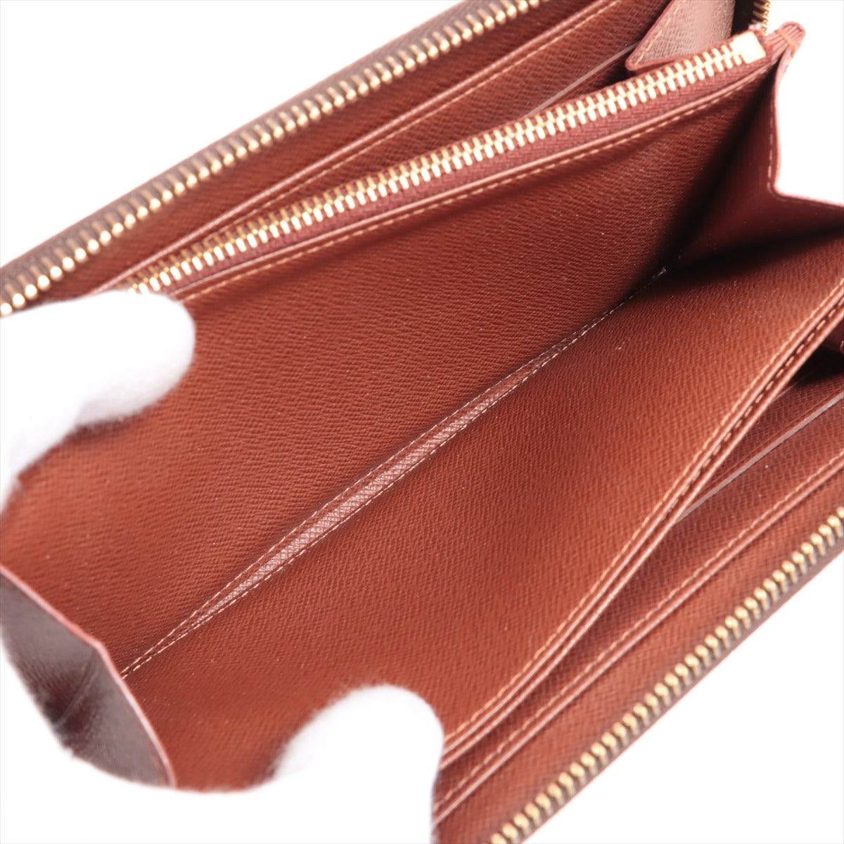 Louis Vuitton Monogram  Wallet M60017 Brown Round Zip Wallet